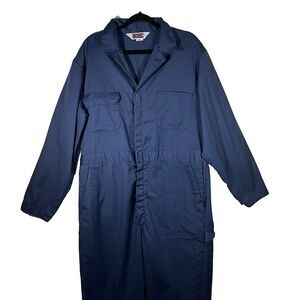 Vintage Big Mac JC Penny Coveralls Mens Sz 44L Blue Workwear USA Cotton Blend